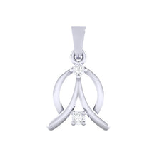 Load image into Gallery viewer, 18Kt white gold real diamond pendant by diamtrendz
