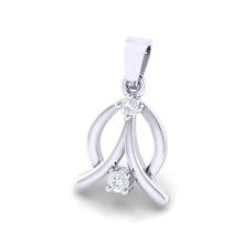 Load image into Gallery viewer, 18Kt white gold real diamond pendant by diamtrendz
