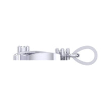 Load image into Gallery viewer, 18Kt white gold real diamond pendant by diamtrendz

