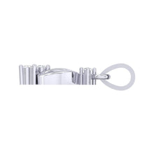 Load image into Gallery viewer, 18Kt white gold real diamond pendant by diamtrendz
