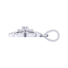 Load image into Gallery viewer, 18Kt white gold floral diamond pendant by diamtrendz
