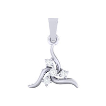 Load image into Gallery viewer, 18Kt white gold real diamond pendant by diamtrendz
