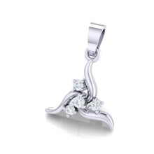 Load image into Gallery viewer, 18Kt white gold real diamond pendant by diamtrendz
