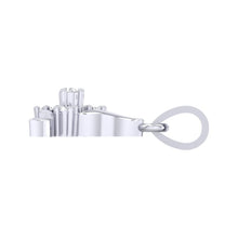 Load image into Gallery viewer, 18Kt white gold real diamond pendant by diamtrendz

