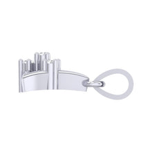 Load image into Gallery viewer, 18Kt white gold triangle diamond pendant by diamtrendz

