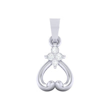 Load image into Gallery viewer, 18Kt white gold heart diamond pendant by diamtrendz
