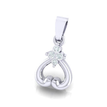 Load image into Gallery viewer, 18Kt white gold heart diamond pendant by diamtrendz
