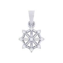 Load image into Gallery viewer, 18Kt white gold wheel diamond pendant by diamtrendz
