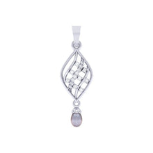 Load image into Gallery viewer, 18Kt white gold real diamond shape pendant by diamtrendz

