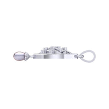 Load image into Gallery viewer, 18Kt white gold real diamond shape pendant by diamtrendz

