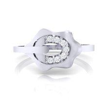 Load image into Gallery viewer, 18Kt white gold natural diamond ring by diamtrendz
