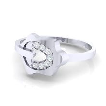 Load image into Gallery viewer, 18Kt white gold natural diamond ring by diamtrendz
