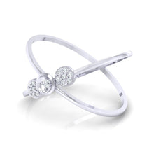 Load image into Gallery viewer, 18Kt white gold natural diamond ring by diamtrendz
