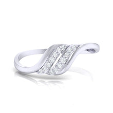 Load image into Gallery viewer, 18Kt white gold natural diamond ring by diamtrendz

