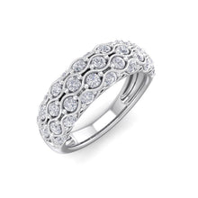 Load image into Gallery viewer, 18Kt white gold designer band diamond ring by diamtrendz
