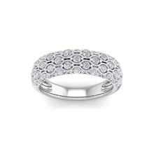 Load image into Gallery viewer, 18Kt white gold designer band diamond ring by diamtrendz
