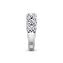 Load image into Gallery viewer, 18Kt white gold designer band diamond ring by diamtrendz
