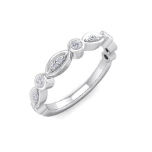 Load image into Gallery viewer, 18Kt white gold designer band diamond ring by diamtrendz

