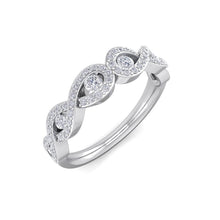 Load image into Gallery viewer, 18Kt white gold designer band diamond ring by diamtrendz
