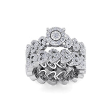 Load image into Gallery viewer, 18Kt white gold designer solitaire diamond ring by diamtrendz
