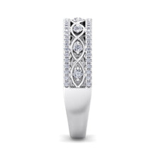Load image into Gallery viewer, 18Kt white gold designer band diamond ring by diamtrendz
