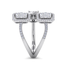 Load image into Gallery viewer, 18Kt white gold designer diamond ring by diamtrendz
