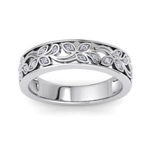 Load image into Gallery viewer, 18Kt white gold designer band diamond ring by diamtrendz
