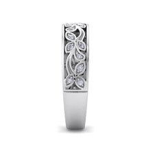Load image into Gallery viewer, 18Kt white gold designer band diamond ring by diamtrendz
