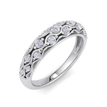 Load image into Gallery viewer, 18Kt white gold designer band diamond ring by diamtrendz
