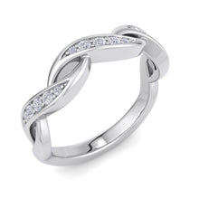 Load image into Gallery viewer, 18Kt white gold designer band diamond ring by diamtrendz
