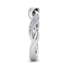 Load image into Gallery viewer, 18Kt white gold designer band diamond ring by diamtrendz
