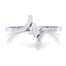 Load image into Gallery viewer, 18Kt white gold real diamond ring 25(2) by diamtrendz
