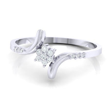 Load image into Gallery viewer, 18Kt white gold real diamond ring 25(3) by diamtrendz
