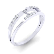 Load image into Gallery viewer, 18Kt white gold real diamond ring 30(1) by diamtrendz
