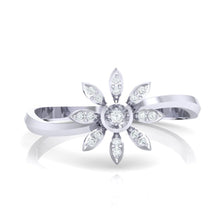 Load image into Gallery viewer, 18Kt white gold real diamond ring 36(2) by diamtrendz
