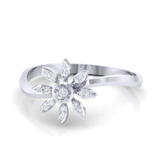 Load image into Gallery viewer, 18Kt white gold real diamond ring 36(3) by diamtrendz
