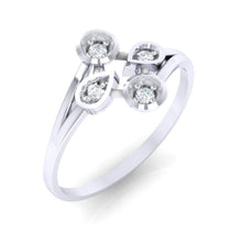 Load image into Gallery viewer, 18Kt white gold real diamond ring 40(1) by diamtrendz
