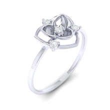Load image into Gallery viewer, 18Kt white gold real diamond ring 41(1) by diamtrendz
