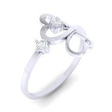 Load image into Gallery viewer, 18Kt white gold real diamond ring 42(1) by diamtrendz
