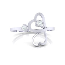 Load image into Gallery viewer, 18Kt white gold real diamond ring 42(2) by diamtrendz
