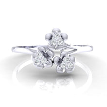 Load image into Gallery viewer, 18Kt white gold real diamond ring 43(2) by diamtrendz
