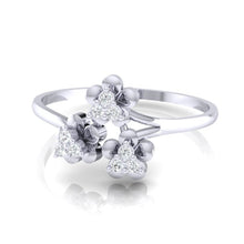 Load image into Gallery viewer, 18Kt white gold real diamond ring 43(3) by diamtrendz
