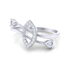 Load image into Gallery viewer, 18Kt white gold real diamond ring 44(3) by diamtrendz
