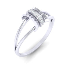 Load image into Gallery viewer, 18Kt white gold real diamond ring 45(1) by diamtrendz
