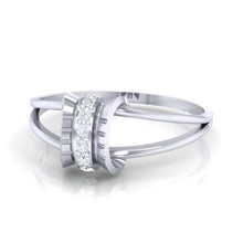 Load image into Gallery viewer, 18Kt white gold real diamond ring 45(3) by diamtrendz
