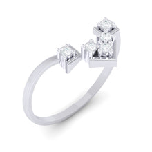 Load image into Gallery viewer, 18Kt white gold real diamond ring 47(1) by diamtrendz
