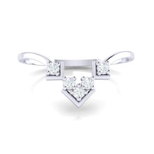 Load image into Gallery viewer, 18Kt white gold real diamond ring 47(2) by diamtrendz
