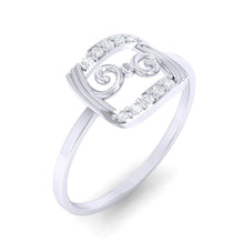 Load image into Gallery viewer, 18Kt white gold real diamond ring 49(1) by diamtrendz
