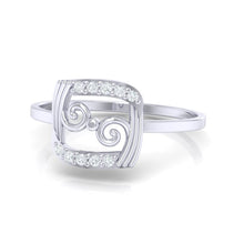 Load image into Gallery viewer, 18Kt white gold real diamond ring 49(3) by diamtrendz
