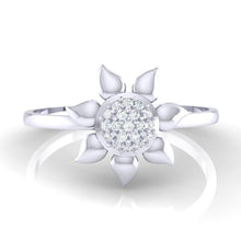 Load image into Gallery viewer, 18Kt white gold real diamond ring 50(2) by diamtrendz
